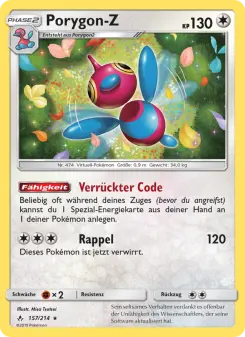 Pokémon-Karte Porygon-Z 157/214