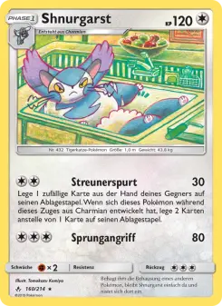 Pokémon-Karte Shnurgarst 160/214