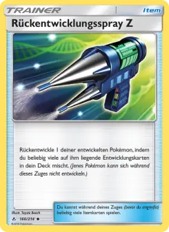 Pokémon-Karte Rückentwicklungsspray Z 166/214