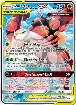Pokémon-Karte Schabelle & Masskito GX 192/214