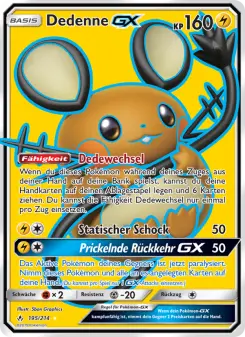Pokémon-Karte Dedenne GX 195/214