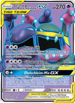 Pokémon-Karte Sleimok & Alola-Sleimok GX 196/214