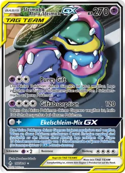 Pokémon-Karte Sleimok & Alola-Sleimok GX 197/214