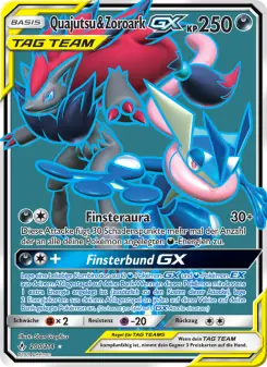 Pokémon-Karte Quajutsu & Zoroark GX 200/214