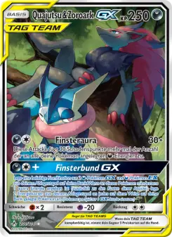 Pokémon-Karte Quajutsu & Zoroark GX 201/214
