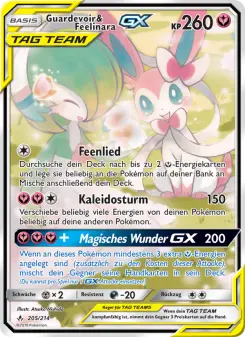 Pokémon-Karte Guardevoir & Feelinara GX 205/214