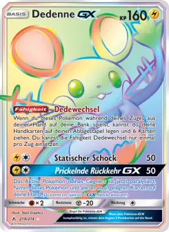 Pokémon-Karte Dedenne GX 219/214