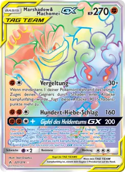 Pokémon-Karte Marshadow & Machomei GX 221/214