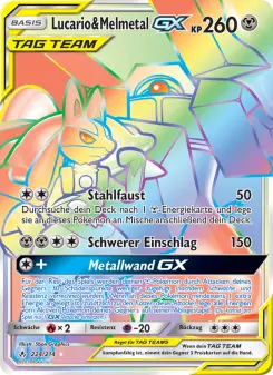 Pokémon-Karte Lucario & Melmetal GX 224/214