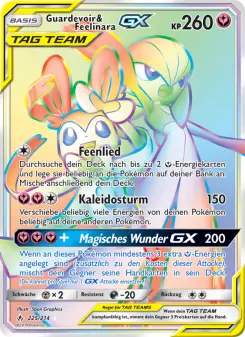 Pokémon-Karte Guardevoir & Feelinara GX 225/214