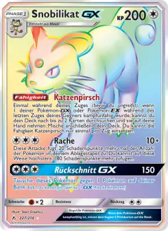 Pokémon-Karte Snobilikat GX 227/214