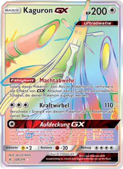 Pokémon-Karte Kaguron GX 228/214