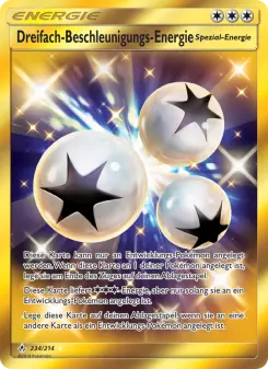 Pokémon-Karte Dreifach-Beschleunigungs-Energie 234/214