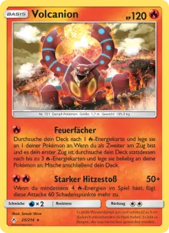 Pokémon-Karte Volcanion 025/214