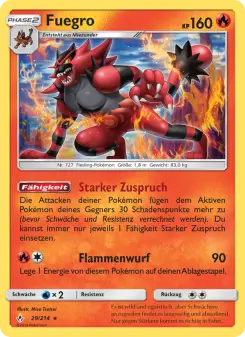 Pokémon-Karte Fuegro 029/214