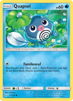Pokémon-Karte Quapsel 037/214