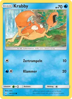 Pokémon-Karte Krabby 046/214