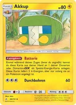 Pokémon-Karte Akkup 058/214