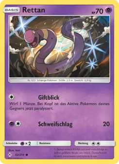 Pokémon-Karte Rettan 062/214
