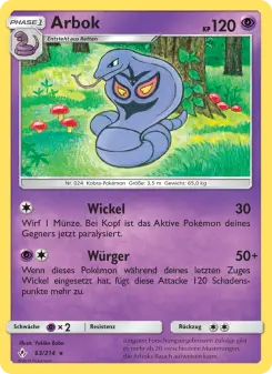 Pokémon-Karte Arbok 063/214