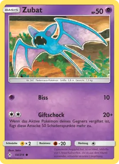 Pokémon-Karte Zubat 064/214