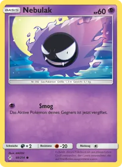 Pokémon-Karte Nebulak 068/214