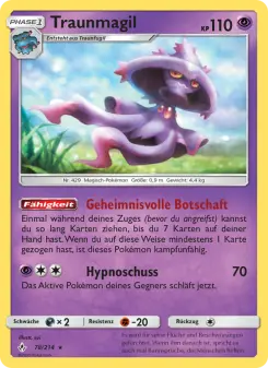 Pokémon-Karte Traunmagil 078/214