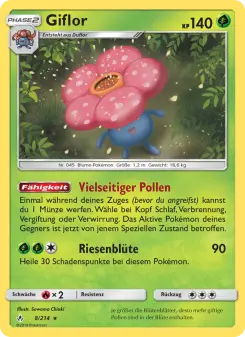 Pokémon-Karte Giflor 008/214