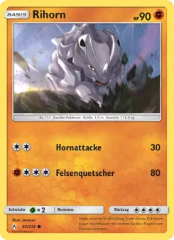 Pokémon-Karte Rihorn 093/214