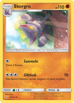 Pokémon-Karte Skorgro 099/214