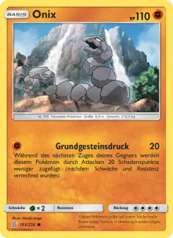 Pokémon-Karte Onix 103/236