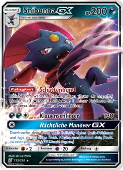 Pokémon-Karte Snibunna GX 132/236