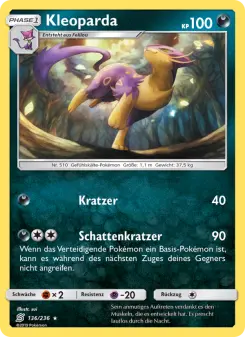 Pokémon-Karte Kleoparda 136/236