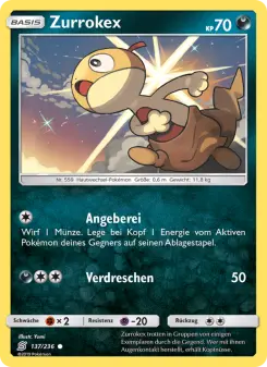 Pokémon-Karte Zurrokex 137/236