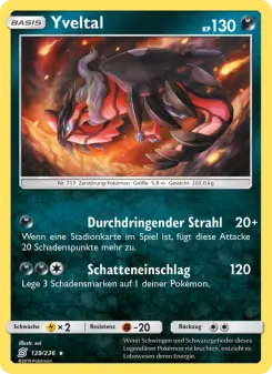 Pokémon-Karte Yveltal 139/236