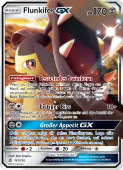 Pokémon-Karte Flunkifer GX 141/236