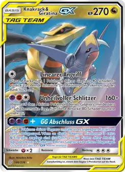 Pokémon-Karte Knakrack & Giratina GX 146/236