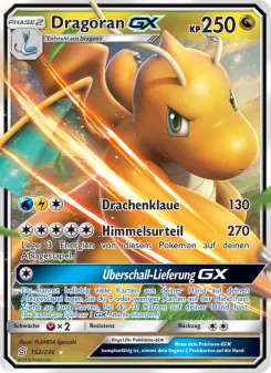 Pokémon-Karte Dragoran GX 152/236
