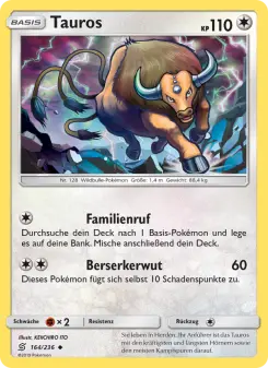 Pokémon-Karte Tauros 164/236