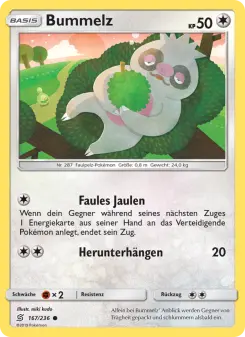 Pokémon-Karte Bummelz 167/236