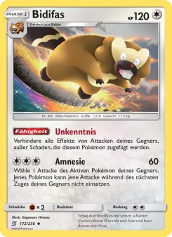 Pokémon-Karte Bidifas 172/236