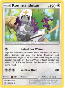 Pokémon-Karte Kommandutan 182/236