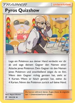 Pokémon-Karte Pyros Quizshow 186/236