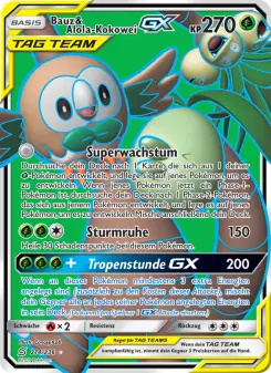 Pokémon-Karte Bauz & Alola-Kokowei GX 214/236