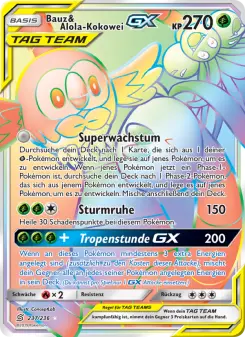 Pokémon-Karte Bauz & Alola-Kokowei GX 237/236