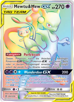 Pokémon-Karte Mewtu & Mew GX 242/236