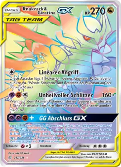 Pokémon-Karte Knakrack & Giratina GX 247/236
