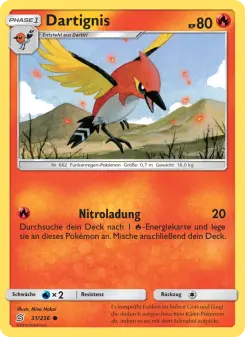 Pokémon-Karte Dartignis 031/236