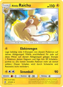 Pokémon-Karte Alola-Raichu 057/236