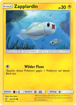 Pokémon-Karte Zapplardin 063/236